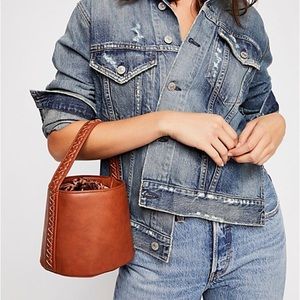 New Free People Leather Bucket Bag